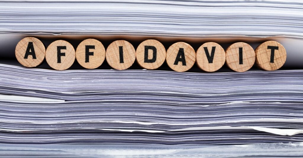 Small Estate Probate Procedures 1 the word affidavit spelt out on the top of corks